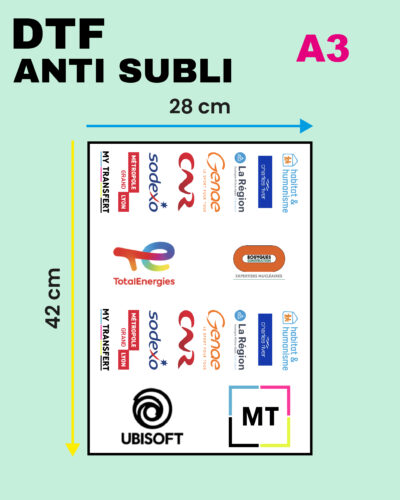 Impression DTF Anti Subli A3