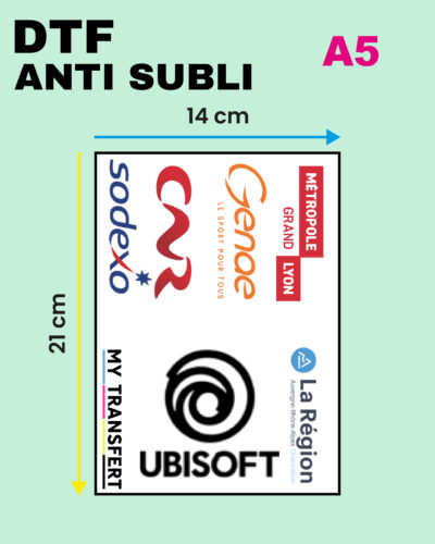 Impression DTF Anti Subli A5