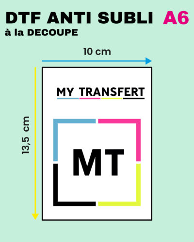 DTF Anti Subli A6 à la découpe