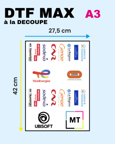 DTF Max A3 à la découpe