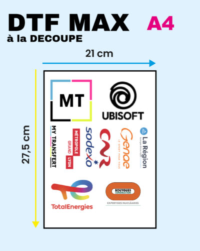 DTF Max A4 à la découpe
