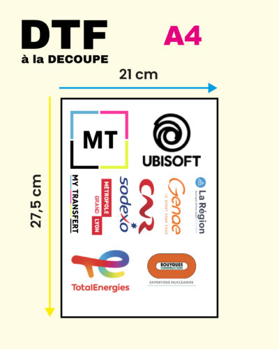 DTF A4 à la découpe