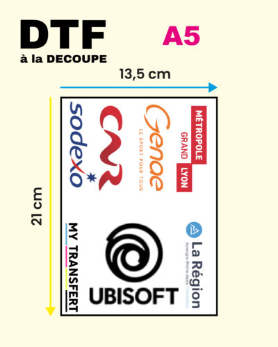 DTF A5 à la découpe